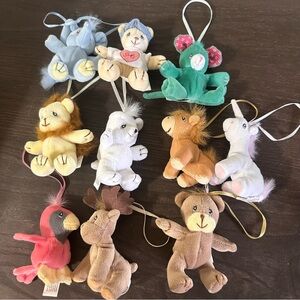 Lot of 10 Precious Moments Tender Tails By Enesco Collectible Plush 1998 1999 4”